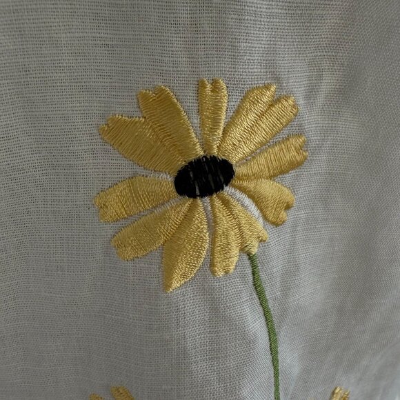 Richard Malcolm 100% Irish Linen Embroidered Button Down Shirt Tunic Top XL - Picture 4 of 8